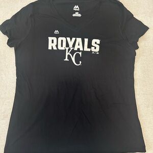 Majestic Black Royals KC Tee